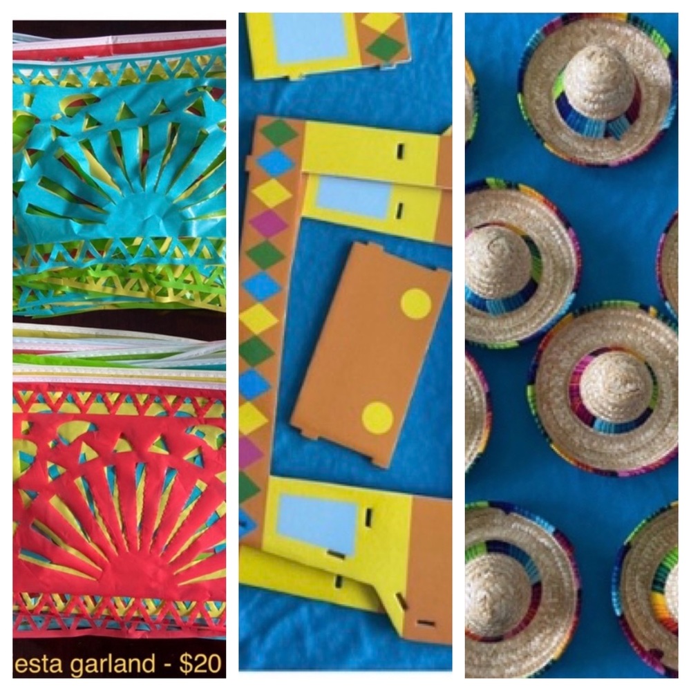 For Toyota07 - bunting, mini sombreros, bunting